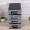 2Pz Contenitore Organizzatore Nero Con Cassetti Per Casa E Ufficio 11