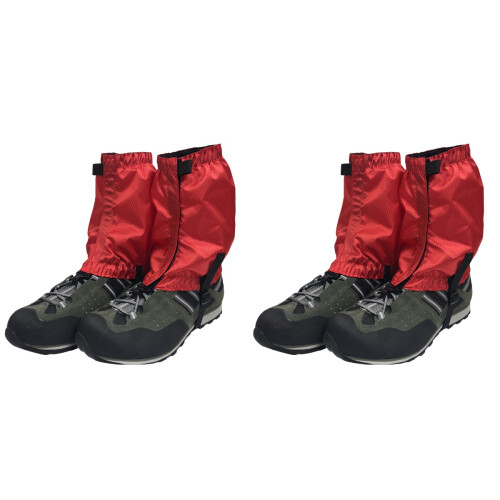 2Paia Ghette Rosse Per Hiking Regolabili Protettive E Traspiranti 1