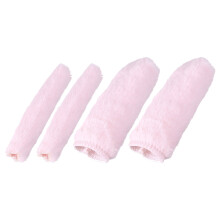 4Set Protezioni Manubrio Bici Peluche Rosa Morbido Antiscivolo Comfort