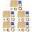 5Set Geoboard in Legno Per Bambini Strumento Educativo 8