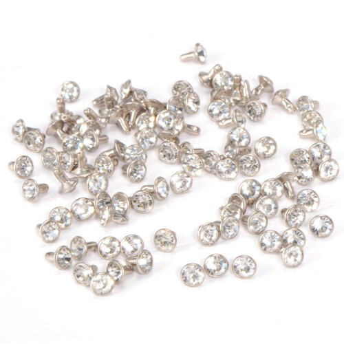 1000Pz Borchie Metalliche Con Cristalli Per Moda DIY 1