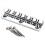 2Pz Ponte Sella Chitarra Metallico Argento Per 12 Corde, Robusto 1