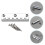 2Pz Ponte Sella Chitarra Metallico Argento Per 12 Corde, Robusto 11