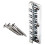 2Pz Ponte Sella Chitarra Metallico Argento Per 12 Corde, Robusto 3