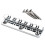 2Pz Ponte Sella Chitarra Metallico Argento Per 12 Corde, Robusto 2