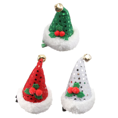 12Pz Fermagli Cappello Natale Materiale Per
