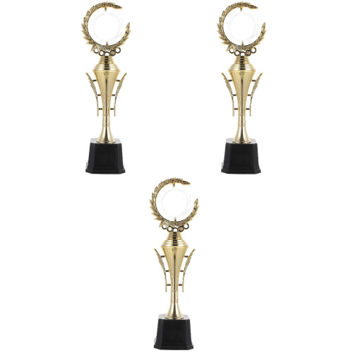 3Pz Trofei Oro Coppa Premio Con Base Per Incisione 2