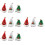 12Pz Fermagli Cappello Natale Materiale Per 8