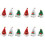 12Pz Fermagli Cappello Natale Materiale Per 6
