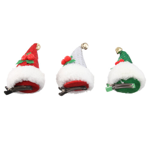 12Pz Fermagli Cappello Natale Materiale Per 1