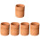 5Pz Organizer Scrivania in Rattan Marrone Per Penne E 5