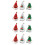 12Pz Fermagli Cappello Natale Materiale Per 9