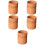 5Pz Organizer Scrivania in Rattan Marrone Per Penne E 7