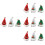 12Pz Fermagli Cappello Natale Materiale Per 7