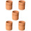 5Pz Organizer Scrivania in Rattan Marrone Per Penne E 8