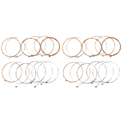 24Pz Corde Acciaio Inox Chitarra 12 Stringhe Resistenti Vari 1