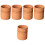 5Pz Organizer Scrivania in Rattan Marrone Per Penne E 4