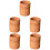 5Pz Organizer Scrivania in Rattan Marrone Per Penne E 6