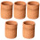 5Pz Organizer Scrivania in Rattan Marrone Per Penne E 3