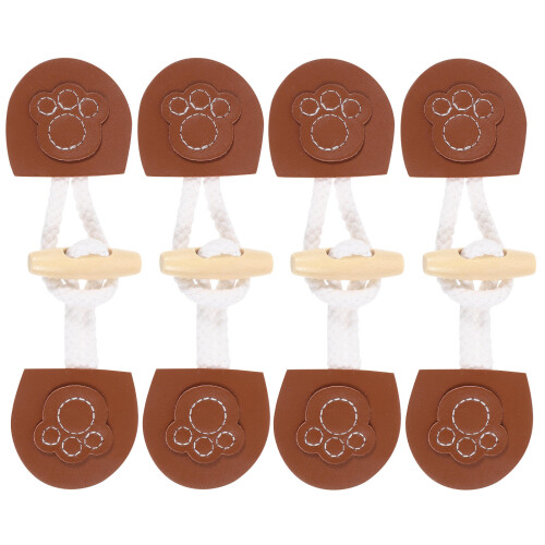 16Paia Cappotto in Corno E Legno Con Corda Cotone Multicolori