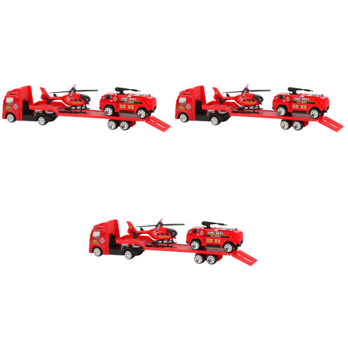 3Pz Auto Bambini Rosso Pull Back Materiale Robusto E Sicuro 2