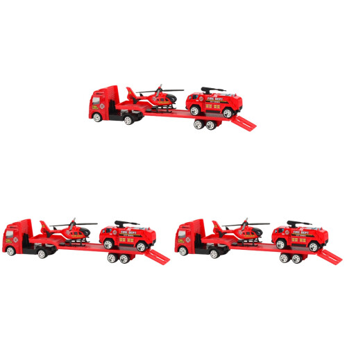 3Pz Auto Bambini Rosso Pull Back Materiale Robusto E Sicuro 1