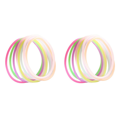 100Pz Braccialetti Fluorescenti Jelly Silicone Per Feste E Regali 1