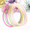 100Pz Braccialetti Fluorescenti Jelly Silicone Per Feste E Regali 10