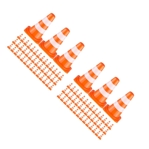 200Pz Mini Barricate Gioco Educativo Resistente Arancione 2