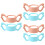 6Pz Manici Latte Silicone Rosa E 6