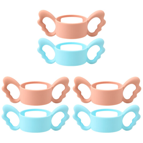 6Pz Manici Latte Silicone Rosa E 1