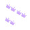 3Pz Silicone Lavanda Separator Dita Con E Spazzola Polvere 10