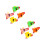 8Pz Clips Pulcino Mini in Ferro E Panno Per Party 6