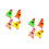 8Pz Clips Pulcino Mini in Ferro E Panno Per Party 5