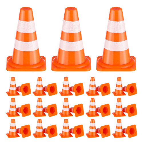 200Pz Set Coni Arancioni Da Gioco Per Bambini Con Simulazione