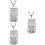 3Pz Collana in Argento Resistente Per 7