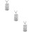 3Pz Collana in Argento Resistente Per 9