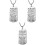 3Pz Collana in Argento Resistente Per 3