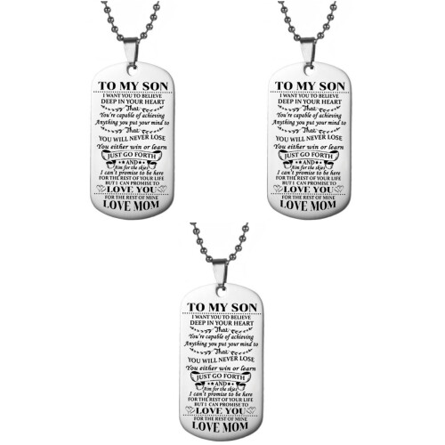 3Pz Collana in Argento Resistente Per 2