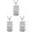 3Pz Collana in Argento Resistente Per 2