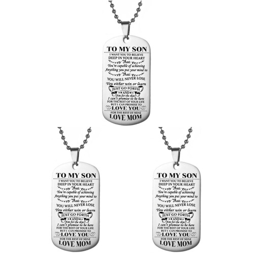 3Pz Collana in Argento Resistente Per 1