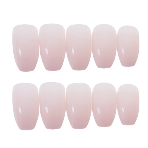 48Pz Tips Unghie Finte Rosa Per Uso Manicure