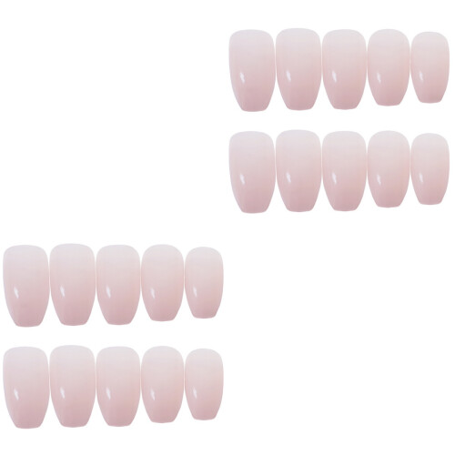 48Pz Tips Unghie Finte Rosa Per Uso Manicure 2