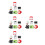 4Set Miniatura in Resina Decor Retrò Per Camera Casa E Ufficio 7