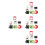 4Set Miniatura in Resina Decor Retrò Per Camera Casa E Ufficio 10