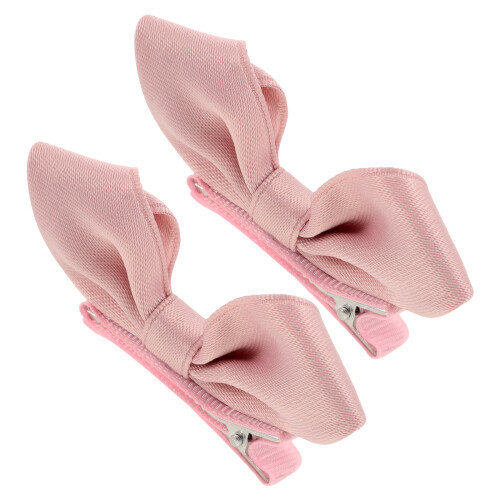 8Pz Fermagli Fiocco Rosa Per 2