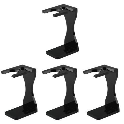 4Pz Porta Rasoi Nero Acrilico Per Barba Uso 1