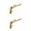 2Pz Collo Sax 24.5mm Ottone Dorato Accessorio Resistente Per Saxofono 7