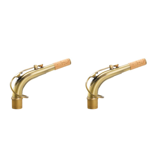 2Pz Collo Sax 24.5mm Ottone Dorato Accessorio Resistente Per Saxofono 2