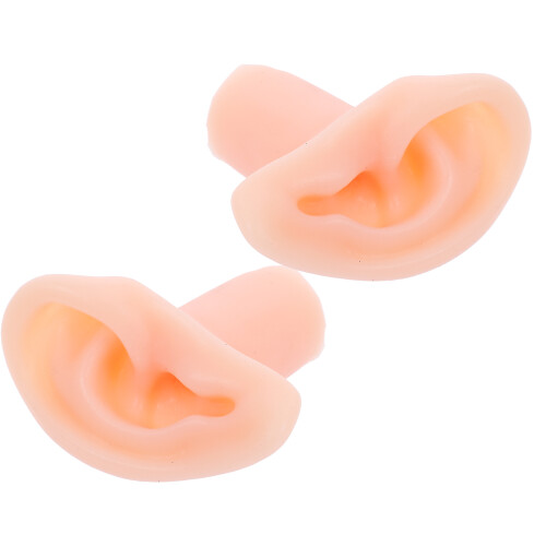 5Pz Orecchie Silicone Morbide Beige Display Gioielli Uso Domestico